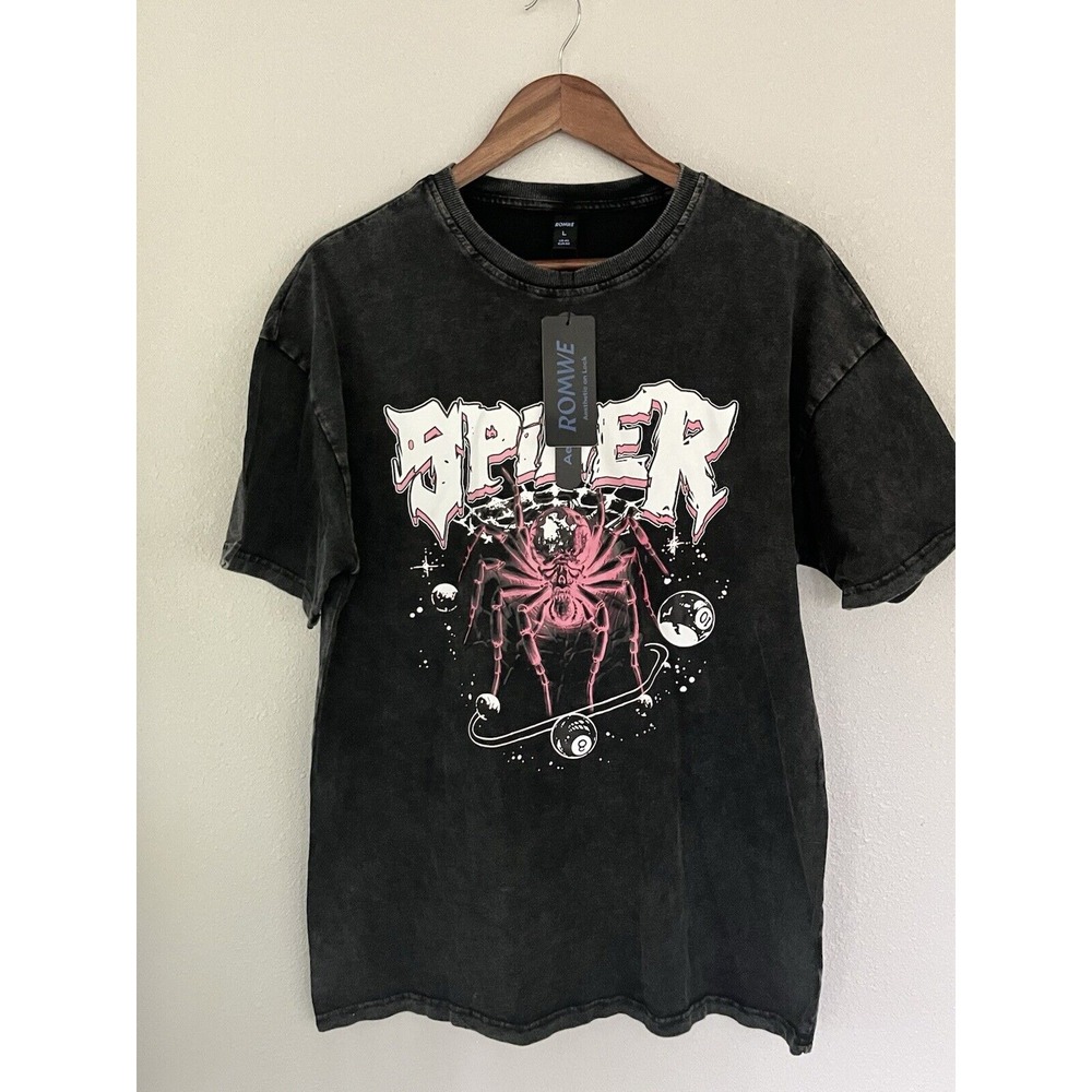 Romwe Spider T-shirt Men's Size Large